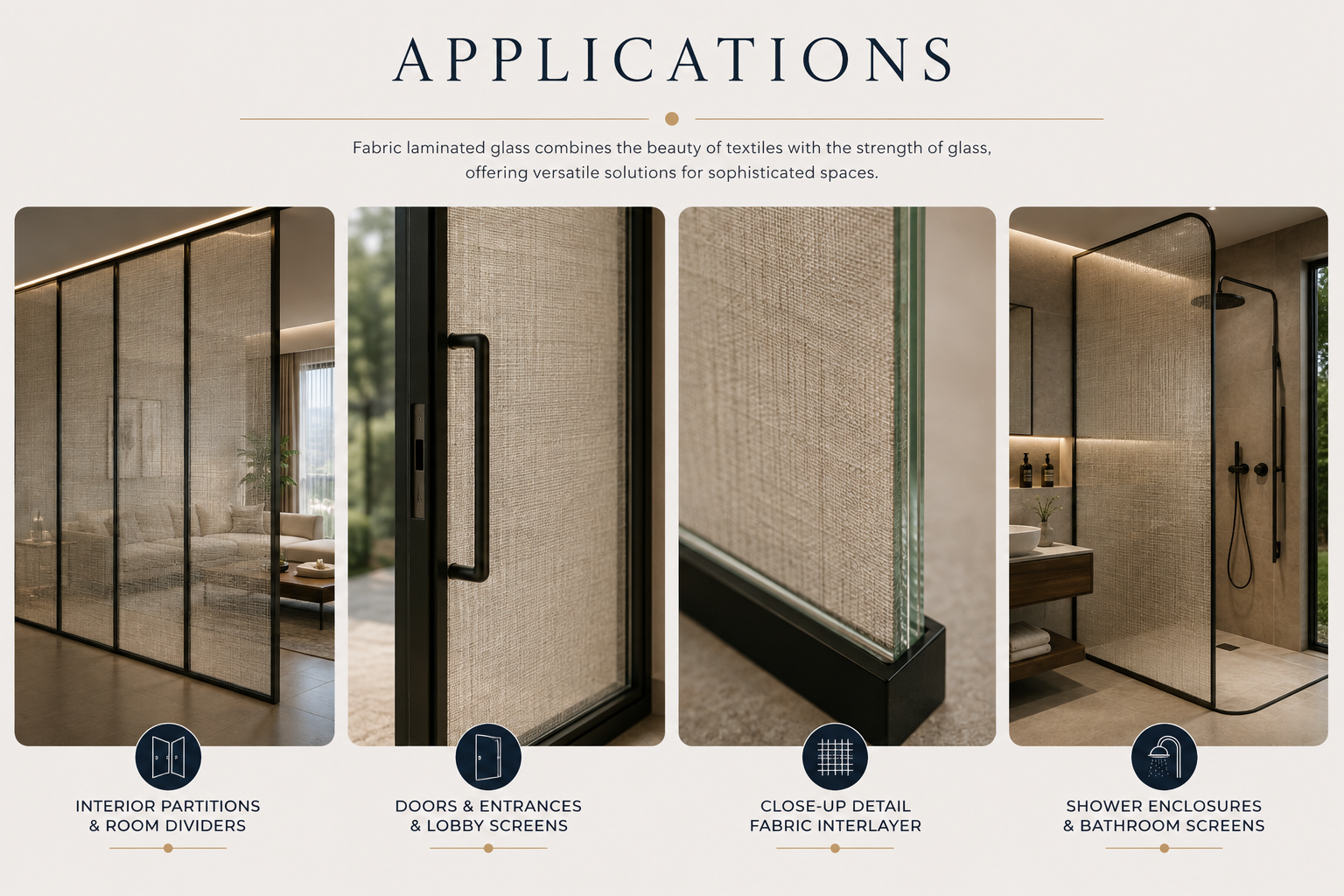 Fabric Laminated Glass Interior Applications and Places