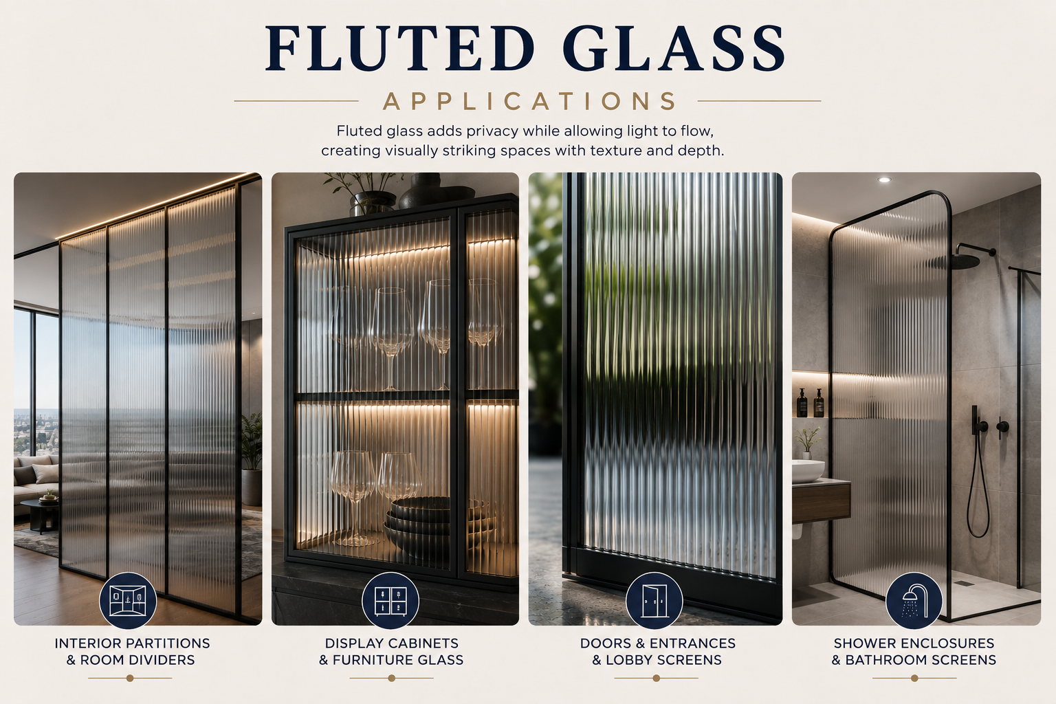 Fluted Glass Architectural and Interior Applications